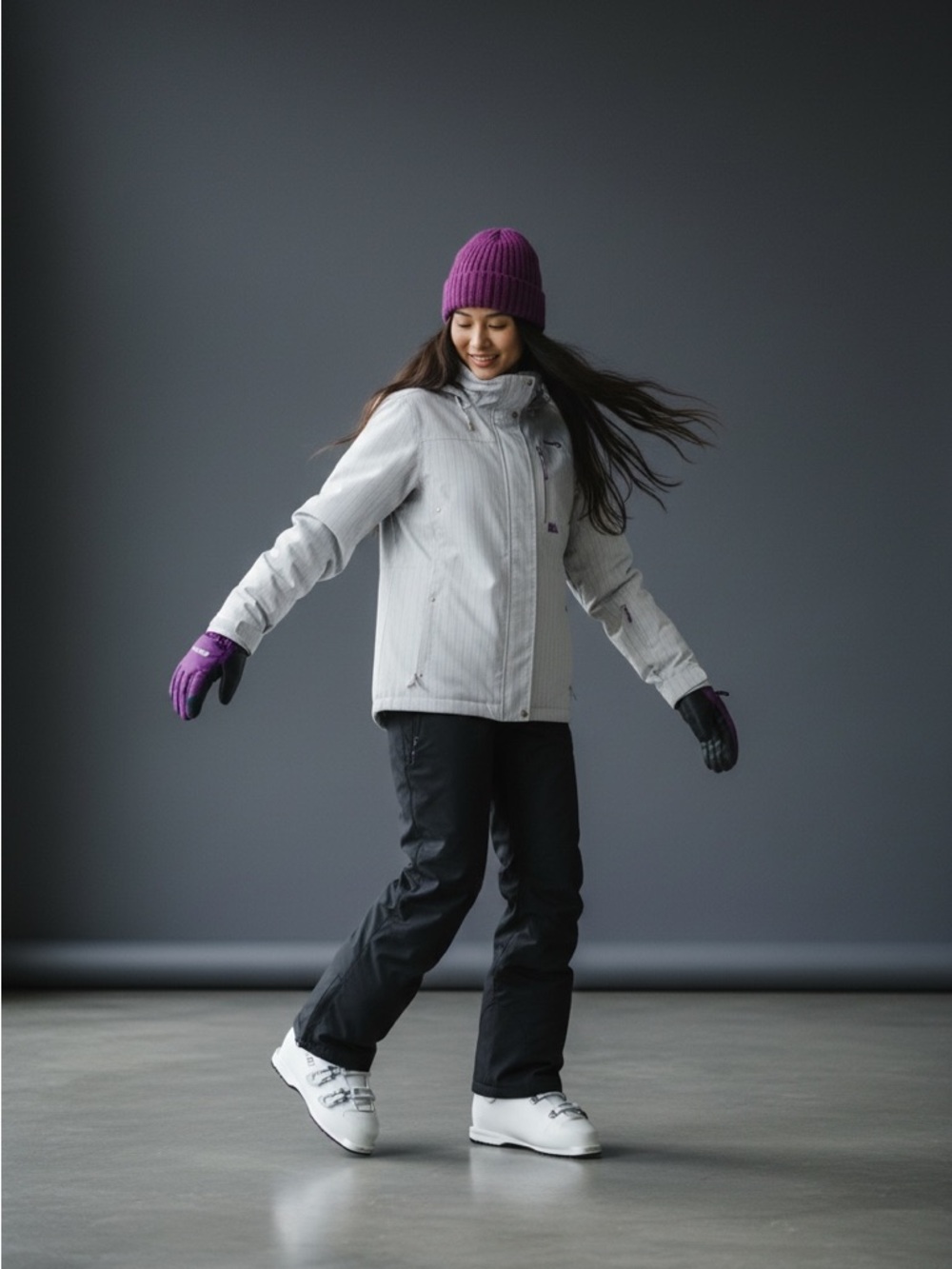 Billabong x Jamie Anderson Ski Jacket Insulated White with Colorful Trim